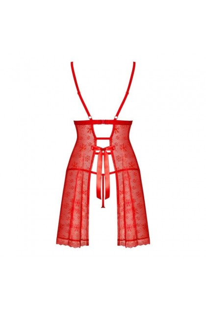 Nuisette  rouge claussica babydoll - OBSESSIVE - XL/2XL