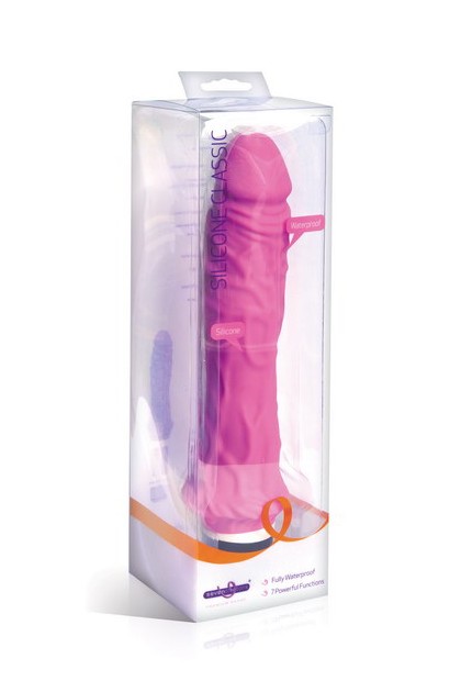 Gode realiste vibrant silicone rose 24cm - Love Shop Avenue