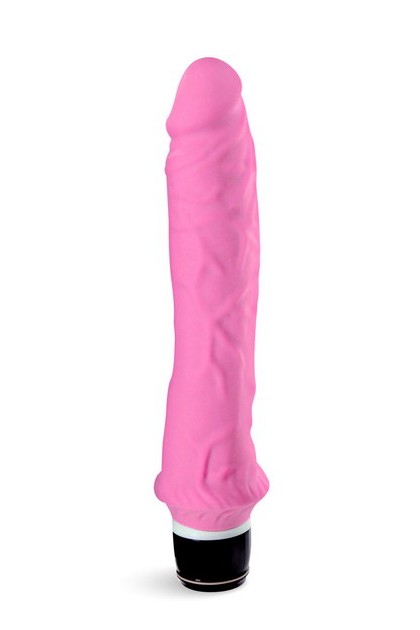 Gode realiste vibrant silicone rose 24cm - Love Shop Avenue