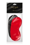 JEU DE 2 MASQUES SATINÉS ROUGE ET NOIR