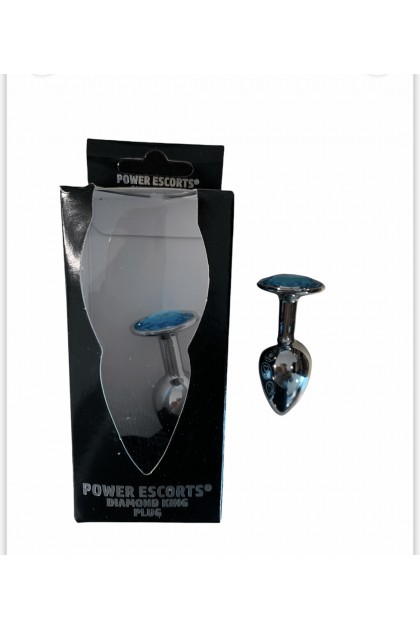 Plug bijou aluminium couleur argent/bleu océan - BR137S - S