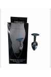 Plug bijou aluminium couleur argent/bleu océan - BR137S - S