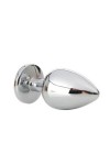 Plug bijou aluminium couleur argent/bleu nuit - BR137S - S