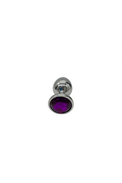 Plug bijou aluminium couleur argent/violet - L - Love Shop Avenue
