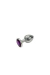Plug bijou aluminium couleur argent/violet - L - Love Shop Avenue
