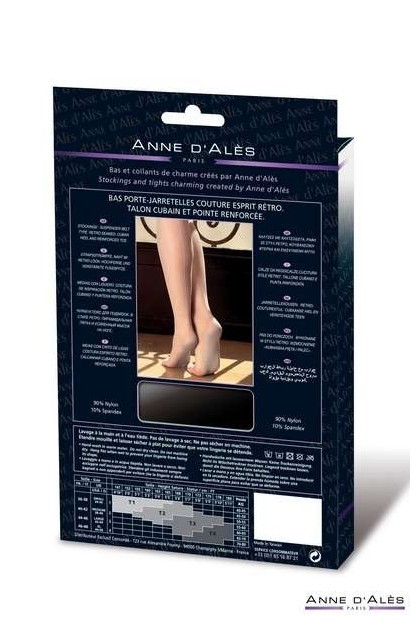 BAS COUTURE ANNE D'ALES FLORA GRIS - T1