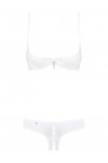 ENSEMBLE LINGERIE BLANC ALABASTRA SET - OBSESSIVE - S/M