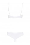 ENSEMBLE LINGERIE BLANC ALABASTRA SET - OBSESSIVE - S/M