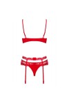 ENSEMBLE LINGERIE ROUGE HEARTINA SET - S/M