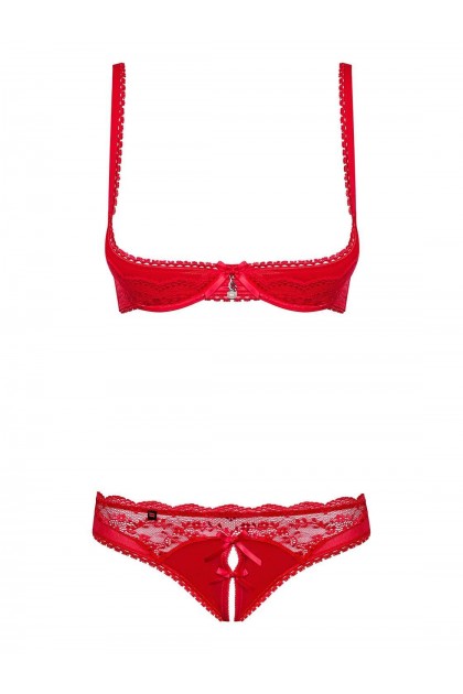 ENSEMBLE LINGERIE ROUGE LOVICA SET - OBSESSIVE - S/M