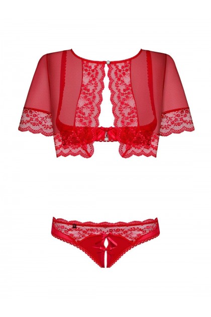 ENSEMBLE LINGERIE ROUGE LOVICA SET - OBSESSIVE - S/M