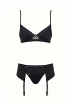 ENSEMBLE LINGERIE NOIR GRETIA SET - OBSESSIVE - L/XL