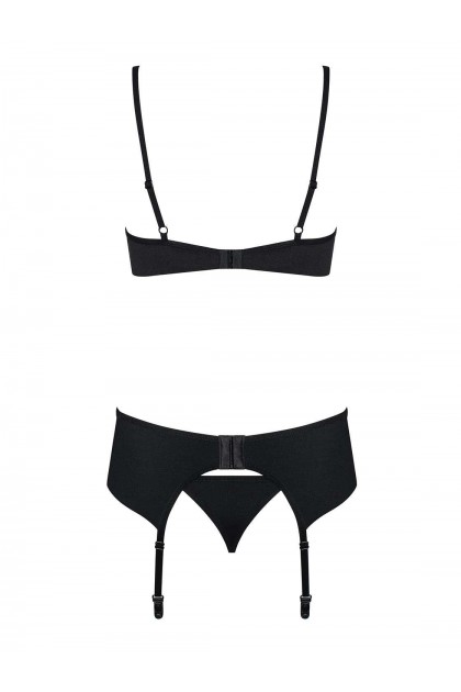 ENSEMBLE LINGERIE NOIR GRETIA SET - OBSESSIVE - L/XL