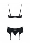 ENSEMBLE LINGERIE NOIR GRETIA SET - OBSESSIVE - L/XL