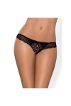 STRING OUVERT NOIR MIAMOR CROTCHLESS THONG - OBSESSIVE - L/X