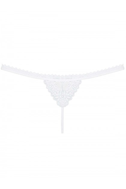 STRING BLANC ALABASTRA THONG - OBSESSIVE - XXL