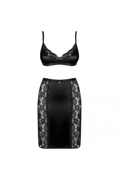 Soutien-GORGE + JUPE NOIRE BLANITA - OBSESSIVE - S/M