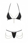 Ensemble lingerie bijoux 2 pieces noir redella micro set - L/XL