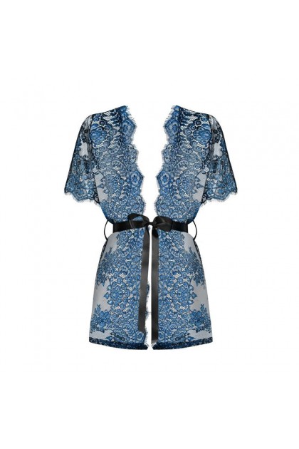 Peignoir bleu yassmyne - OBSESSIVE - L/XL - Love Shop Avenue