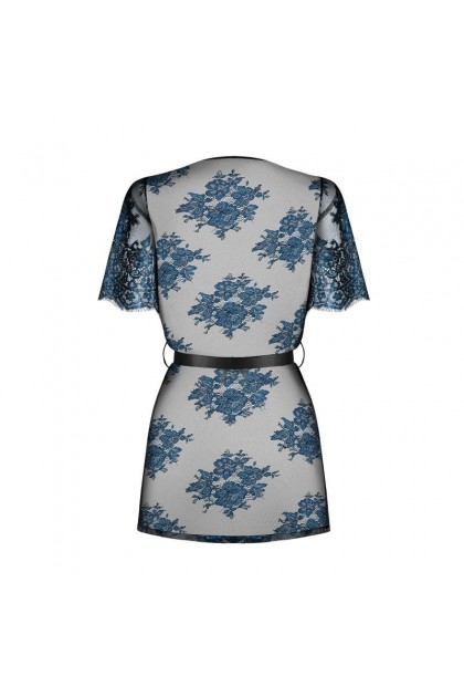 Peignoir bleu yassmyne - OBSESSIVE - L/XL - Love Shop Avenue