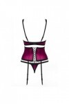 Ensemble de lingerie 3 pièces cerise 861-SEG-5 - S/M