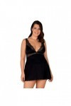 Nuisette  noir klarita babydoll - OBSESSIVE - 2XL/3XL