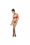 Ensemble de lingerie ouvert 2 pièces rouge doris - 2XL/3XL