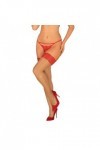 Bas autofixants rouge mellania stockings - S/M - Love Shop Avenue