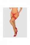 Bas autofixants rouge mellania stockings - S/M - Love Shop Avenue