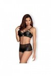 Ensemble de lingerie noir 2 pièces leatheria set - L/XL