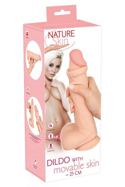Gode réaliste avec peau mobile 25cm - Love Shop Avenue