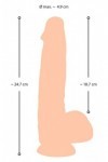Gode réaliste avec peau mobile 25cm - Love Shop Avenue