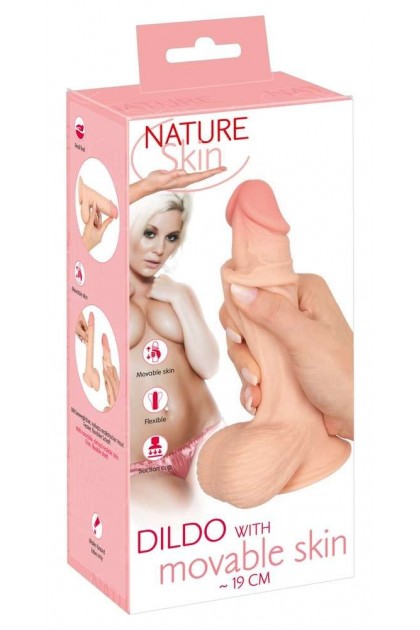 Gode réaliste avec peau mobile 19cm - Love Shop Avenue