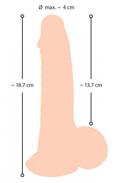 Gode réaliste avec peau mobile 19cm - Love Shop Avenue
