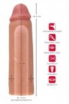 Gaine d'extension de pénis réaliste 16,2cm - Love Shop Avenue