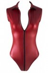 Body ouvert rouge avec fermeture éclair - XL - Love Shop Avenue