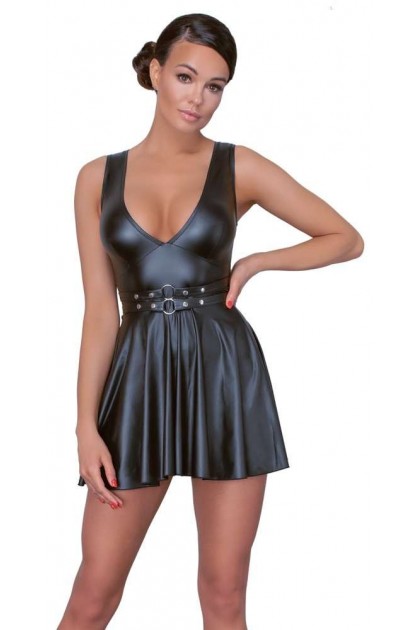 Robe noir wetlook  - XL - Love Shop Avenue