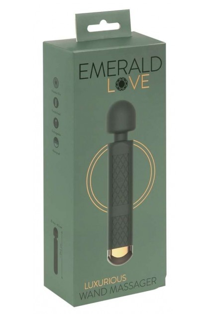 Vibromasseur rechargeable wand emerald love - Love Shop Avenue