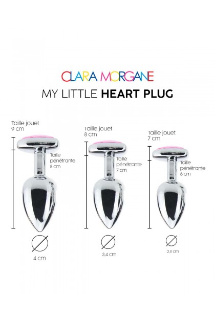 Plug bijou my little heart plug - ROSE - S - Love Shop Avenue