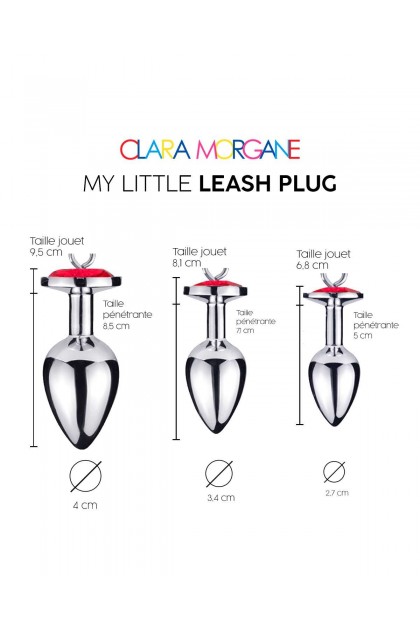 Plug bijou my little leash plug - ROUGE - S - Love Shop Avenue