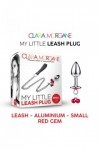 Plug bijou my little leash plug - ROUGE - S - Love Shop Avenue