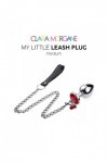 Plug bijou my little leash plug - ROUGE - M - Love Shop Avenue