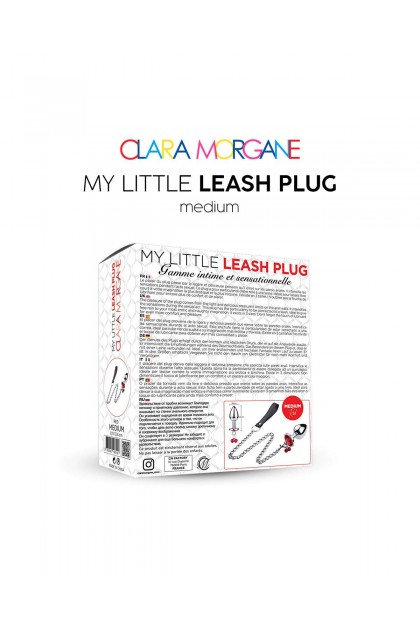 Plug bijou my little leash plug - ROUGE - M - Love Shop Avenue