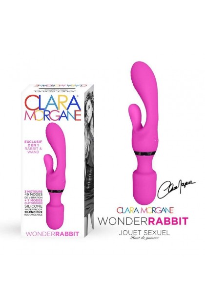 Vibromasseur wand 2 en 1  wonder rabbit rose - Love Shop Avenue
