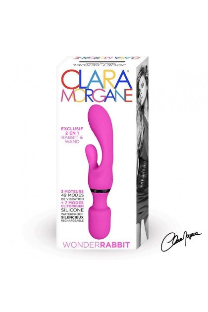 Vibromasseur wand 2 en 1  wonder rabbit rose - Love Shop Avenue