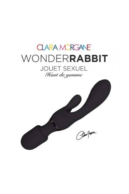 Vibromasseur wand 2 en 1  wonder rabbit noir - Love Shop Avenue
