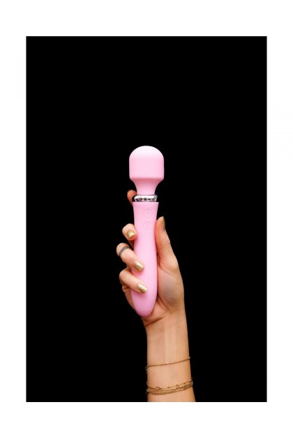 Vibromasseur 2 en 1  powerful wand rose - Love Shop Avenue