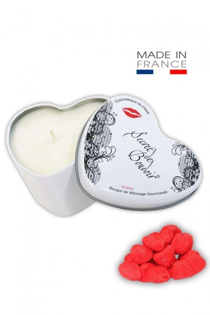 Bougie de massage secret de boudoir arôme fraise - Love Shop Avenue