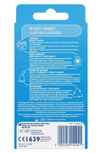 PRÉSERVATIFS MASCULIN DUREX LOVE