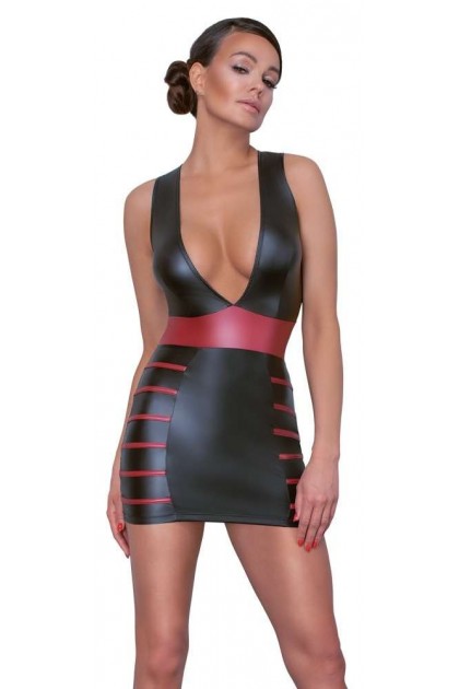 Robe courte moulante noir mat  - L - Love Shop Avenue